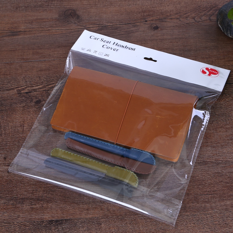 Sacchetto di plastica OPP con sigillo autoadesivo stampato colorato con intestazione